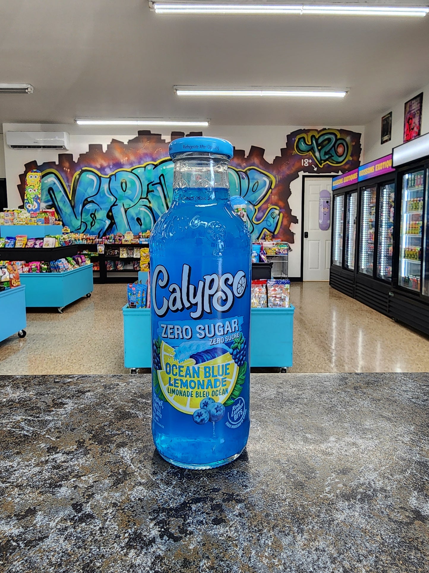Calypso Limonade bleu Océan Zéro Sucre
