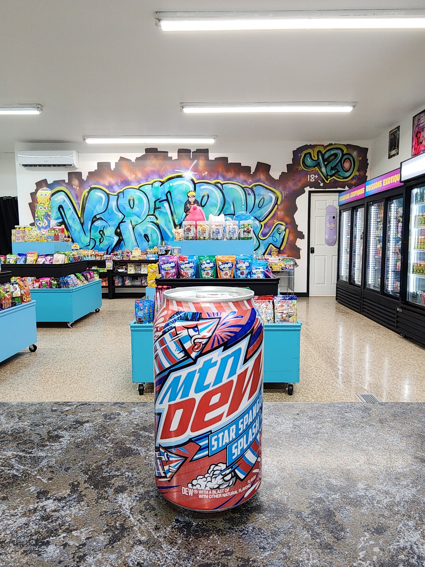 Soda Mountain Dew star spangled slpash 355ml