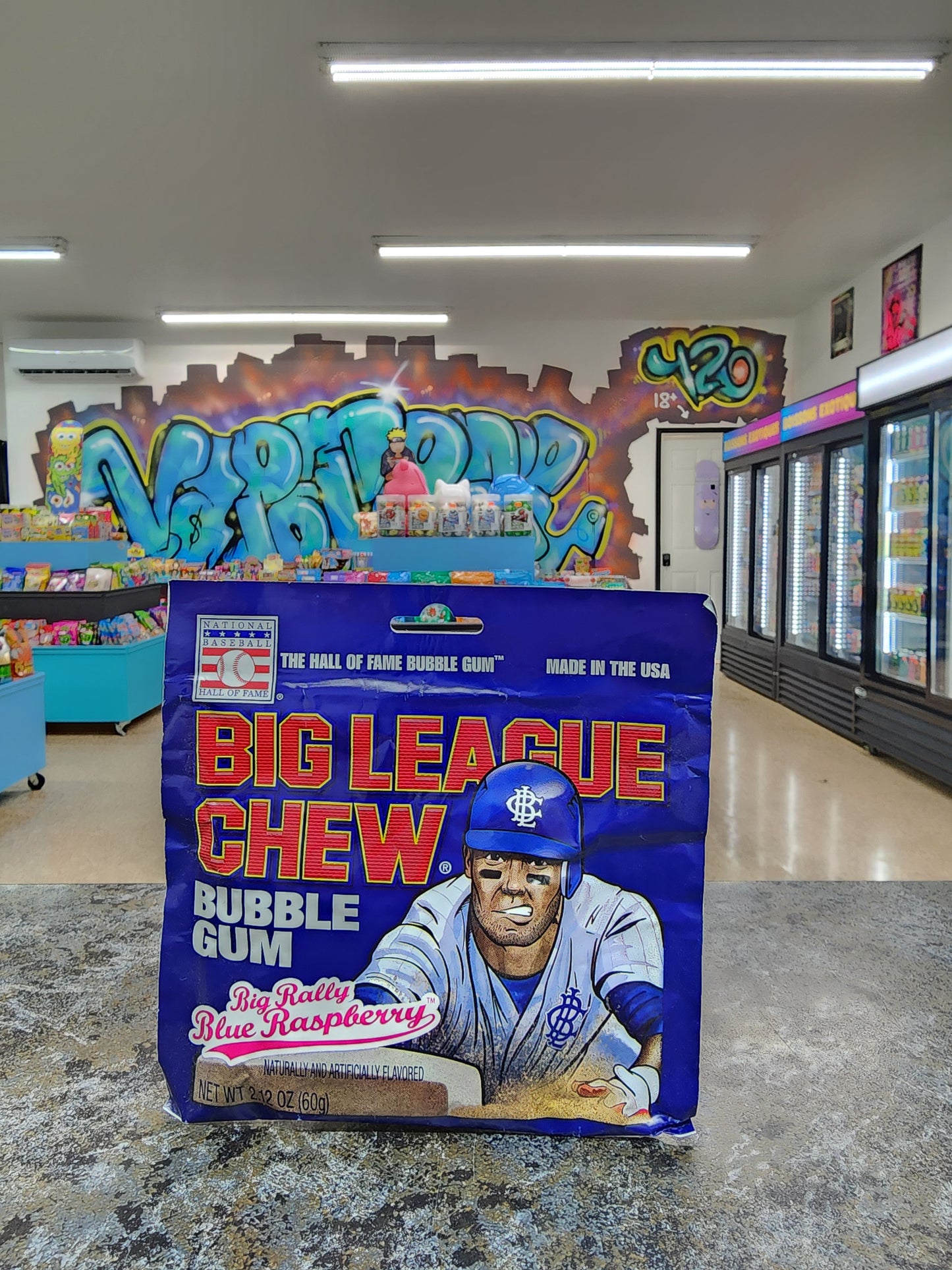 Big League Chew Blue Raspberry 60g