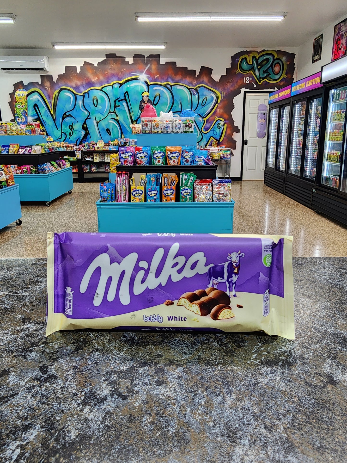 Milka bubbly white