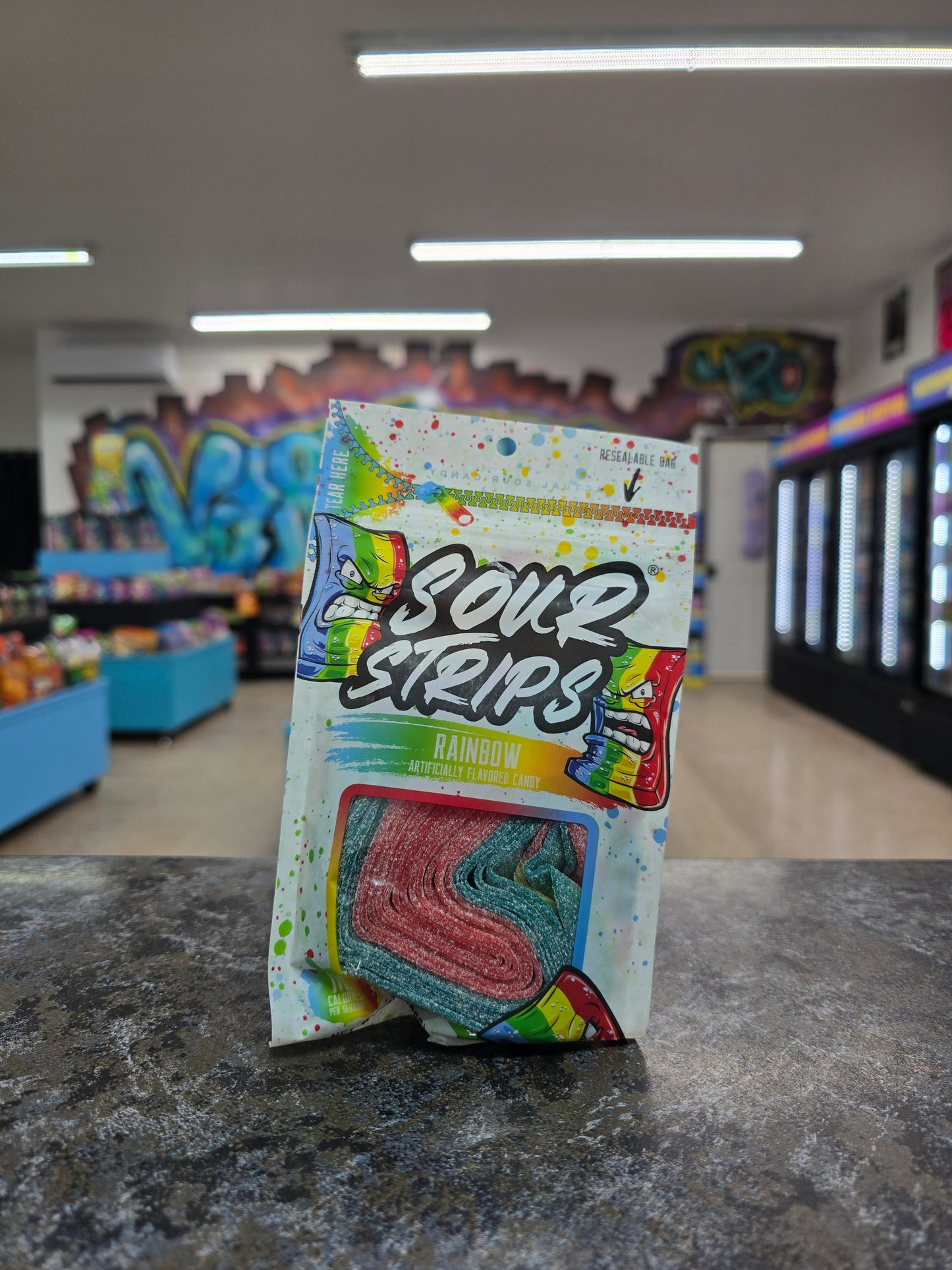 Sour strips rainbow 96g