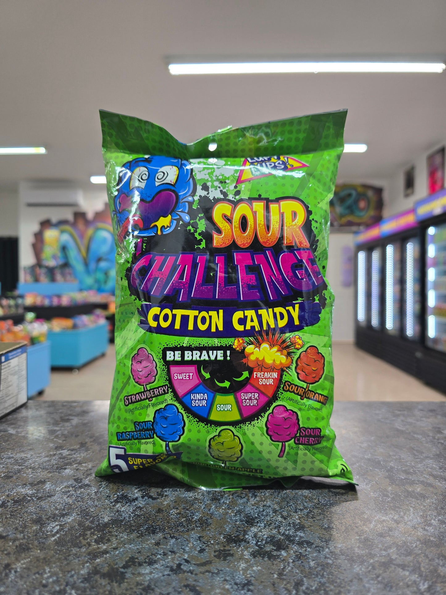 Sour challenge cotton candy 141g