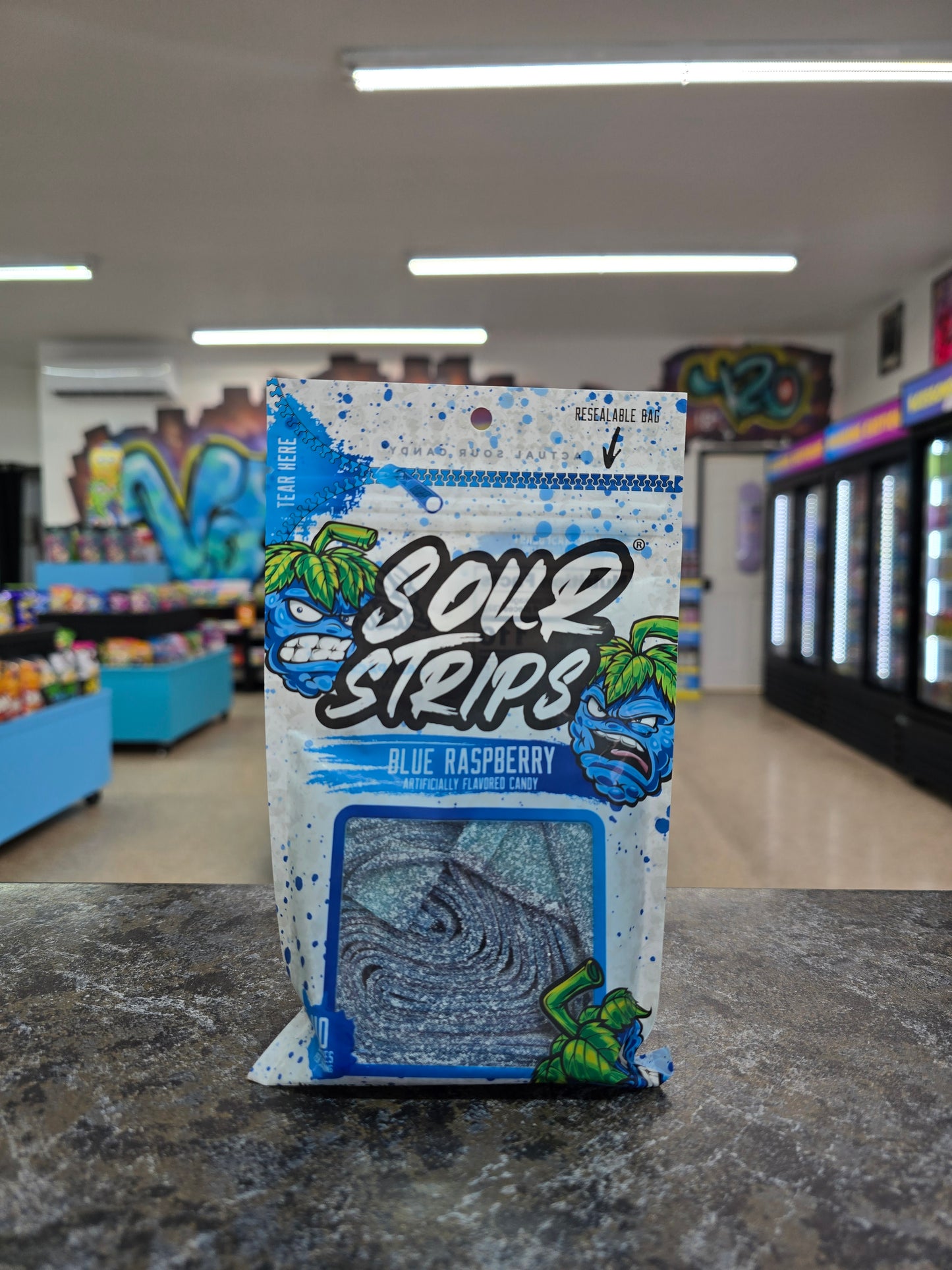 Sour Strips blue raspberry 96g