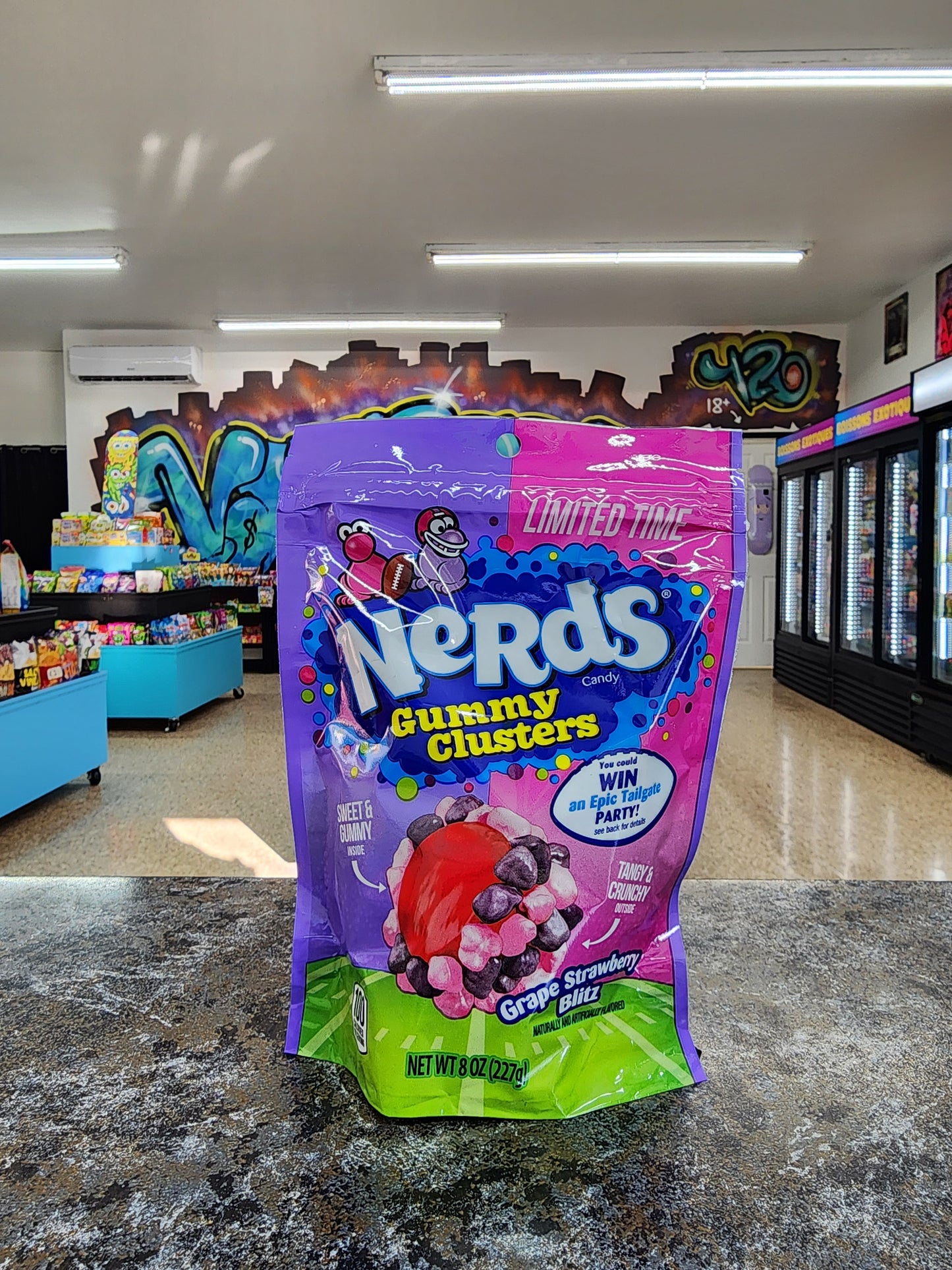 Nerds gummy clusters grape strawberry blitz 226g