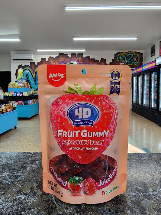 Amos 4D fruit gummy strawberry burst