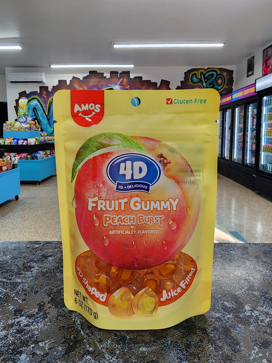 Amos 4D fruit gummy peach burst 170g
