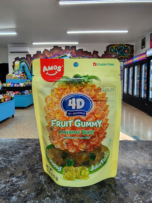 Amos 4D fruit gummy pineapple burst 170g