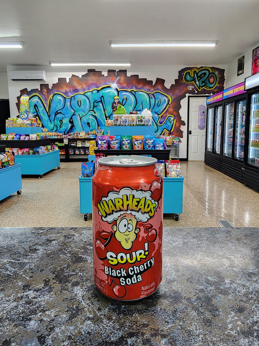 Warheads soda cerise noir