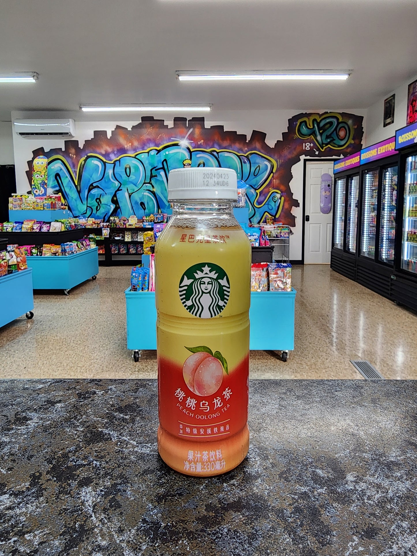 Starbucks oolong peach tea
