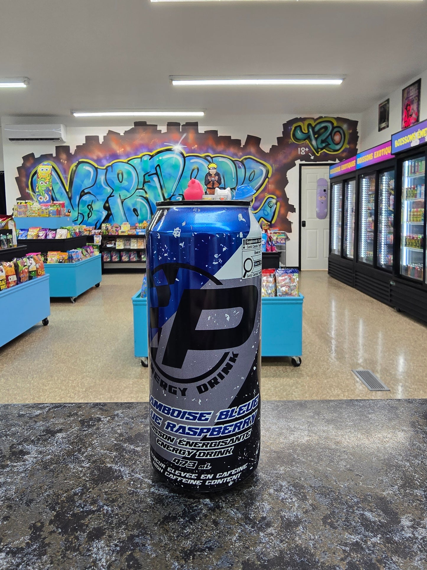 Platto energy drink Framboise bleue 473ml