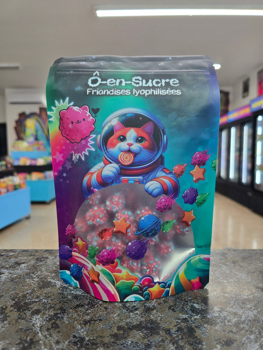 Ô-en-sucre friandises lyopilisées Nerds gummy Clusters bleus 60g