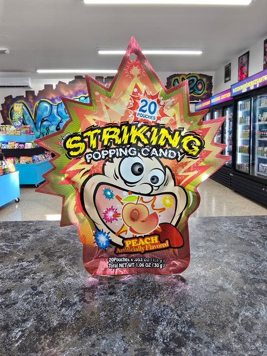 Striking popping candy peach