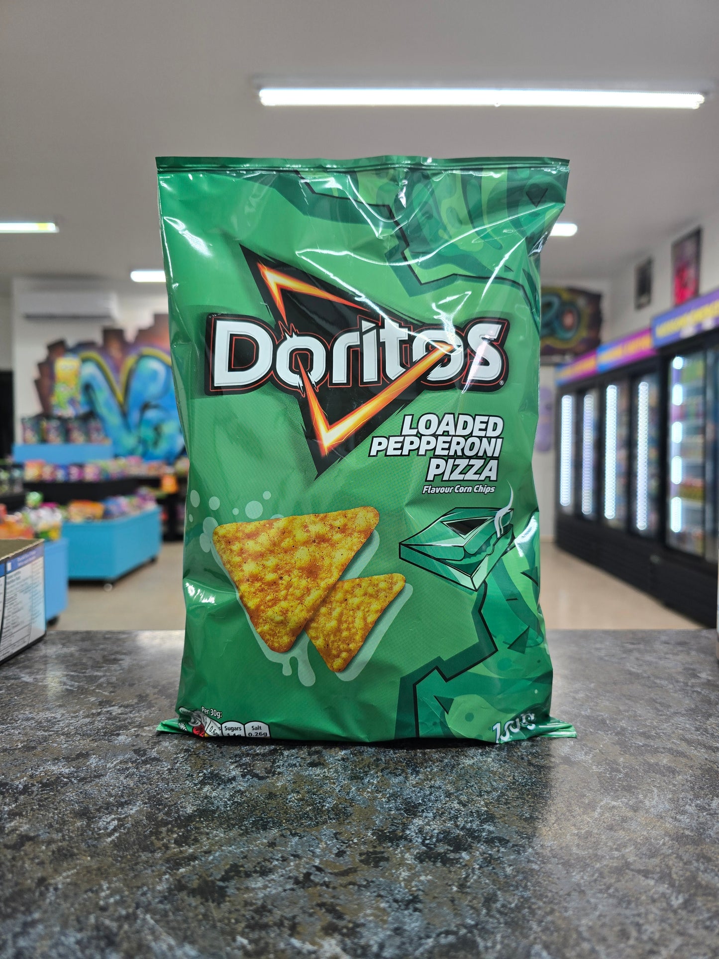 Doritos loaded pepperoni pizza