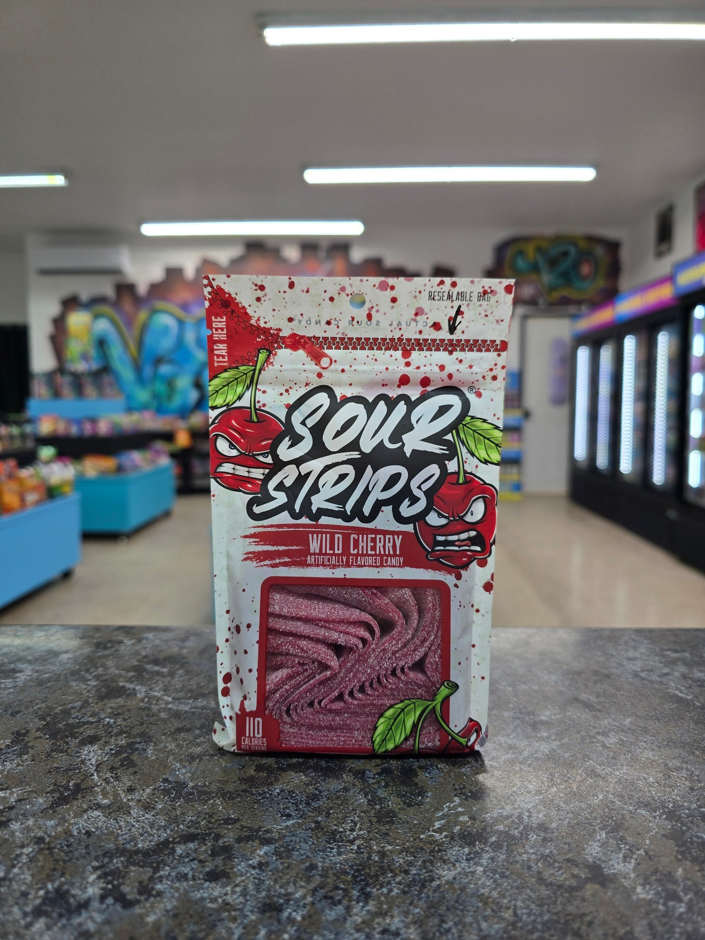 Sour strips wild Cherry 96g